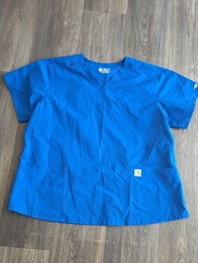 Carhartt Bright Blue V-Neck Scrub Top
